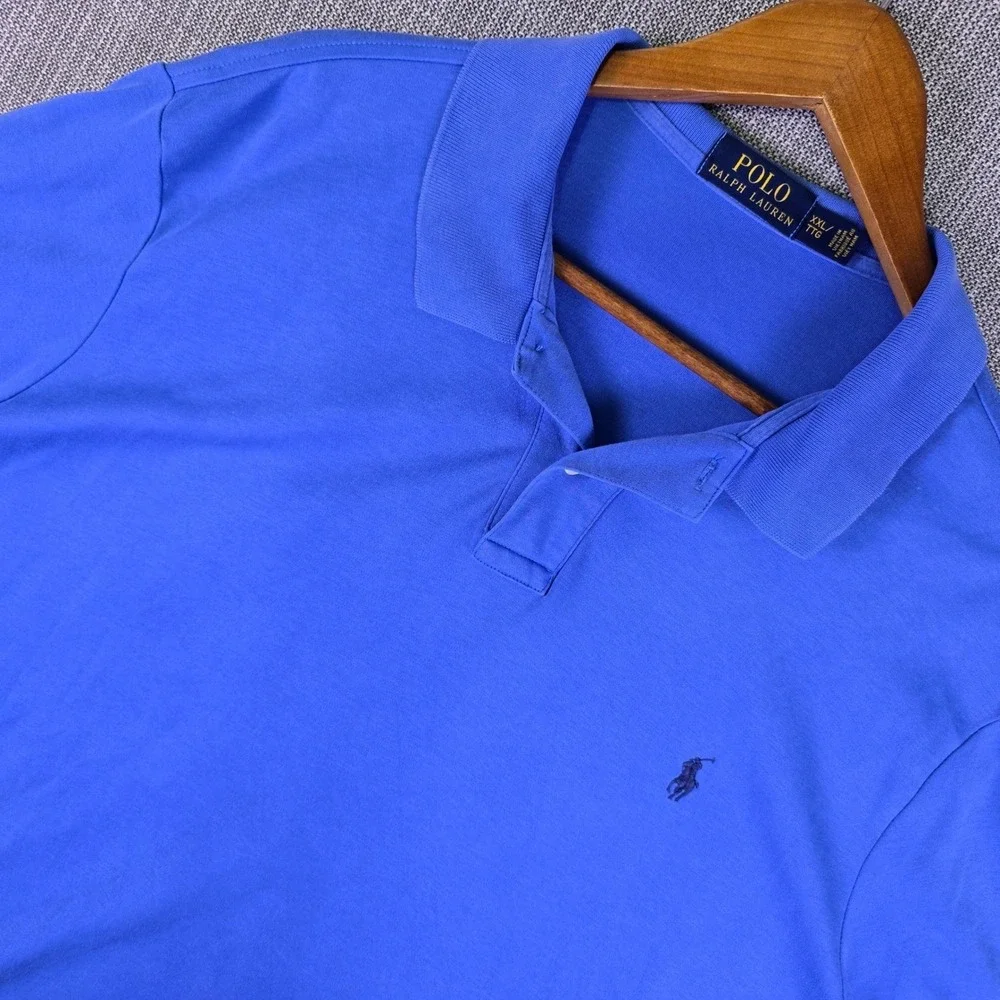 Polo Ralph Lauren Classic Fit Polo Shirt Mens XXL Blue Short Sleeve Cotton Pique